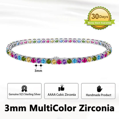 Authentic 925 Sterling Silver Tennis Chain Bracelet Moulding Process