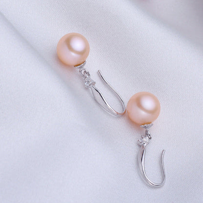 S925 Silver and Blue Jewelry Freshwater Pearl Stud Earrings, the Strong Light Ls