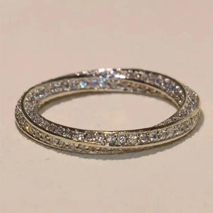 Fashion Stacking Jewelry for Women Rings Exquisite 925 Sterling Silver Ring Whit