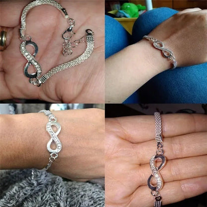 Hannah Martin New Arrived Fashion Silver Infinity Bracelet Jewelry for Women Lov