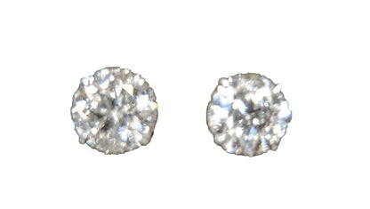 DIAMOND STUD EARRING ROUND BRILLIANT SHAPE 2.46 CT TOTAL WEIGHT STUD EARRING