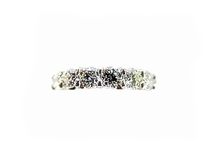 DIAMOND ROUND BRILLIANT SH 16 STONE U BASKET ETERNITY ANNIVERSARY DIAMOND BAND
