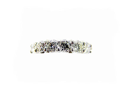 DIAMOND ROUND BRILLIANT SH 16 STONE U BASKET ETERNITY ANNIVERSARY DIAMOND BAND