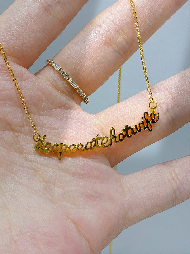 English Nonsense Necklace Letter Smile
