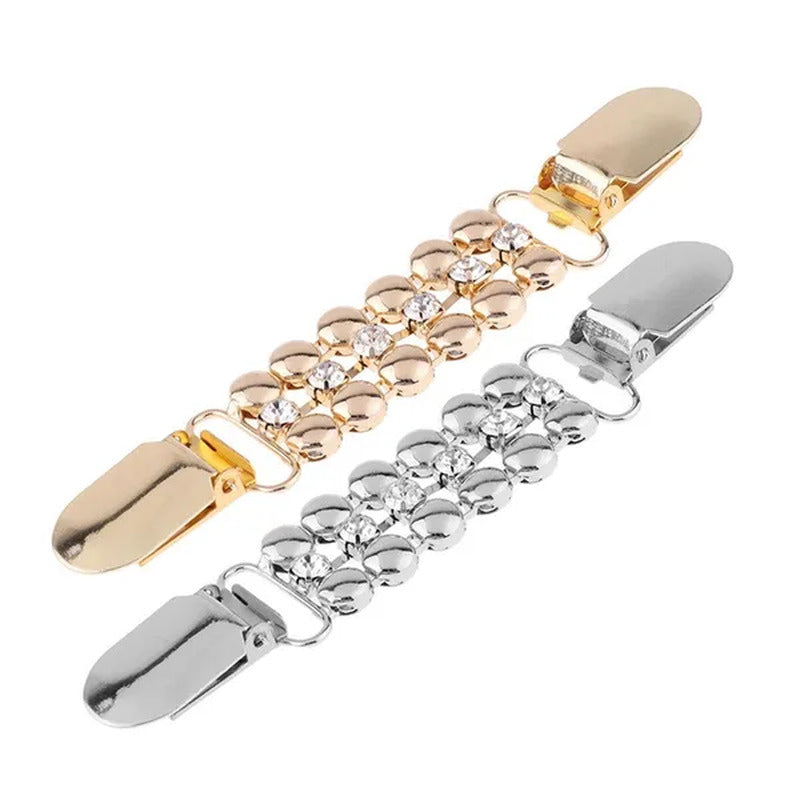 Hollow Crystal Brooch for Women Cardigan Clip Brooch Shawl Clip/ Scarf Clip Swea