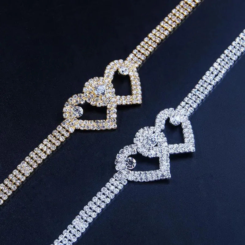 New Fashion Silver Gold Heart Ankle Bracelet for Occasion Women on the Leg Foot