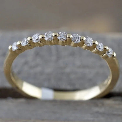 Fashion Half Eternity Moissanite Diamond Jewelry Dainty 925 Sterling Silver Whit
