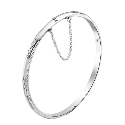925 Sterling Silver Bracelets for Women Cuff Bracelet 7.5"