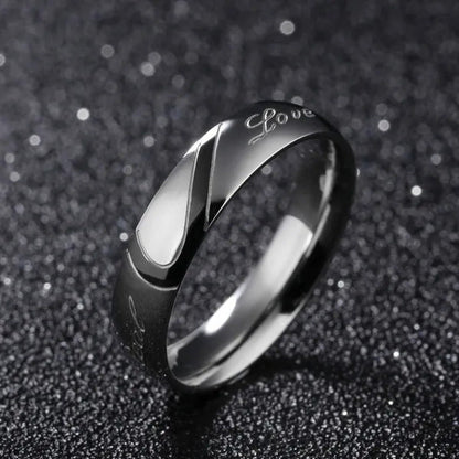 Stainless Steel Couple Ring Jewelry Wedding Rings Men Women Ring Sets Romantic H