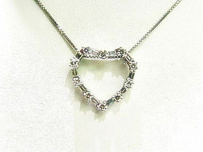 DIAMOND HEART PENDANT INCLUDED 20 INCH WHITE GOLD BOX