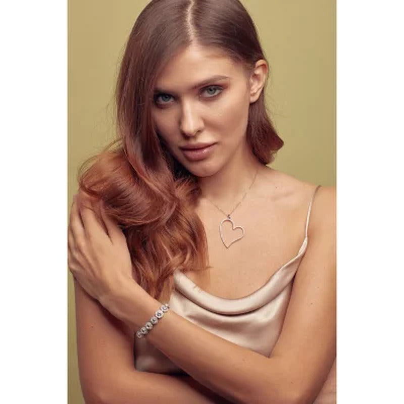 0.30 CT. T.W. Diamond Heart Necklace in Sterling Silver