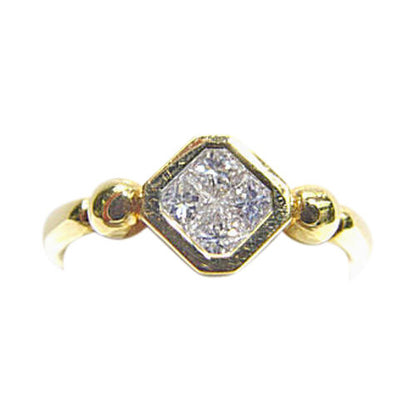 DIAMOND 4 TAPERED PRINCESS SHAPE INVISIBLE SET DIAMOND