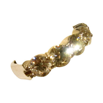 DIAMOND FIVE ROUND BRILLIANT COMMON PRONG SET BAND
