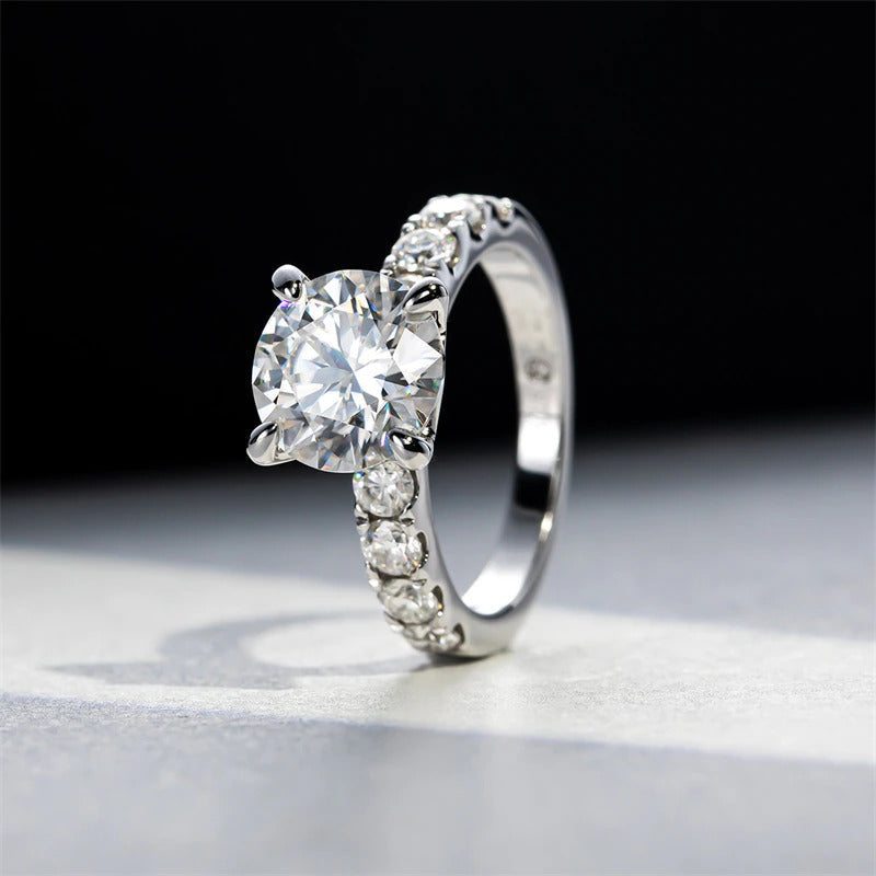Real 3.5Ct 9.5Mm D Color Moissanite Wedding Rings for Women Top Quality 18K