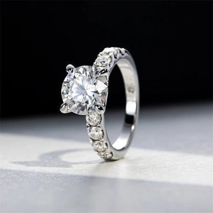 Real 3.5Ct 9.5Mm D Color Moissanite Wedding Rings for Women Top Quality 18K
