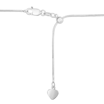 Adjustable Snake Chain Necklace, .80Mm in 14K Gold