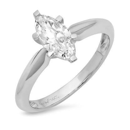 1.5 Ct Brilliant Marquise Cut VVS1 Genuine Conflict Free Clear Simulated Diamond