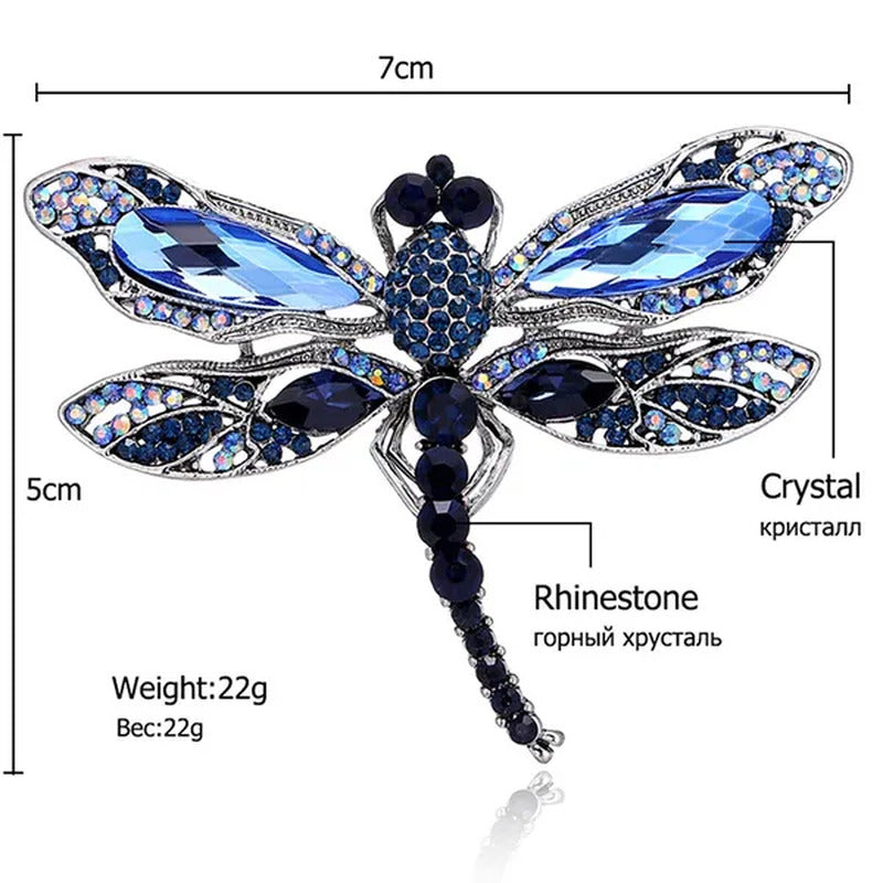 Elegant Dragonfly Brooch Crystal Brooch Pin Beautiful Wedding Accessory Souvenir