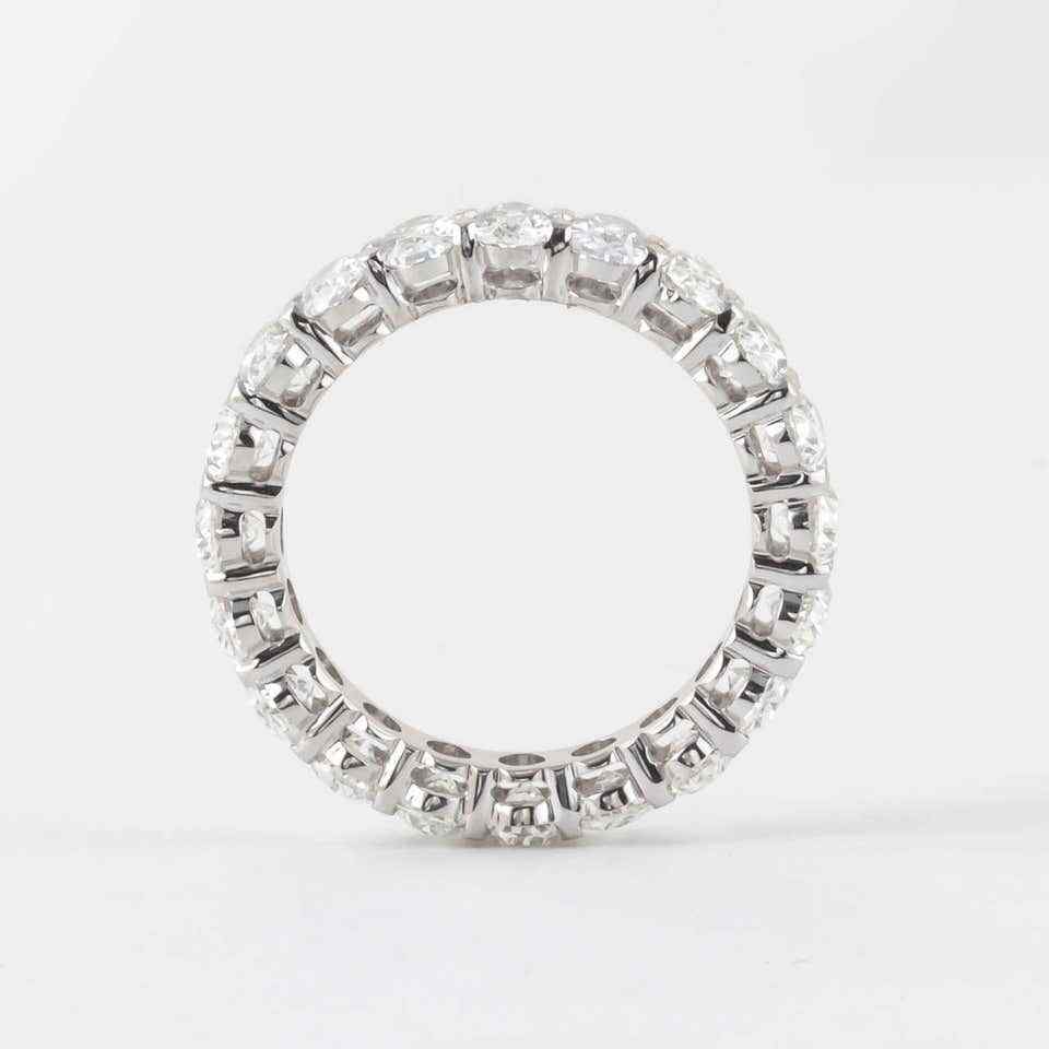 Oval Diamond White Gold Eternity Band