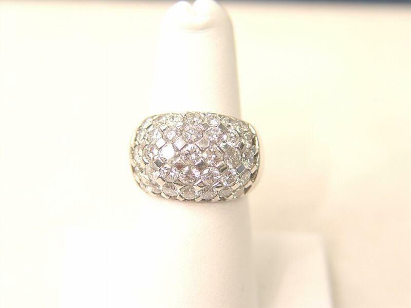 35 ROUND BRILLIANT CUT TOP ONLY DIAMOND PRONG SET 3.78 CT 18 K WHITE BAND