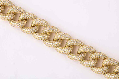 Diamond Link Bracelet Yellow Gold