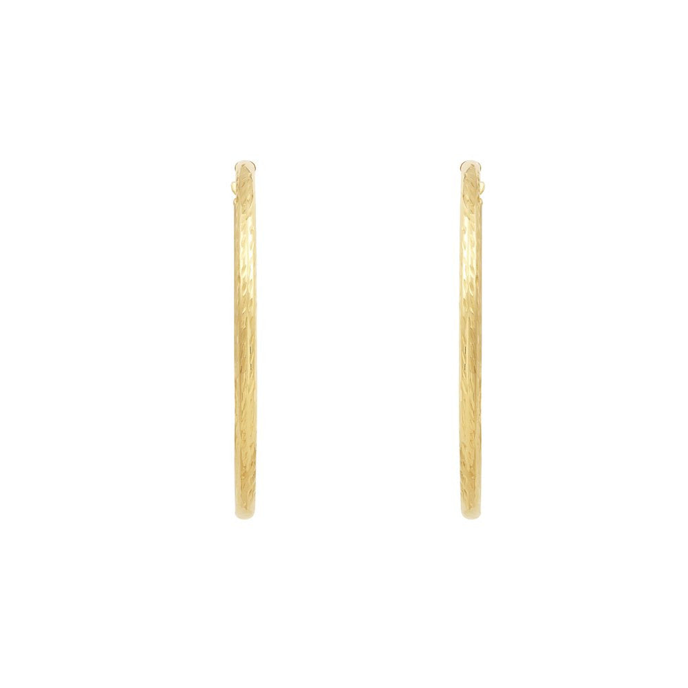 Brilliance Fine Jewelry 10K Yellow Gold Hollow round Tube Hoop Earrings