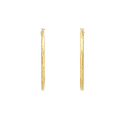 Brilliance Fine Jewelry 10K Yellow Gold Hollow round Tube Hoop Earrings