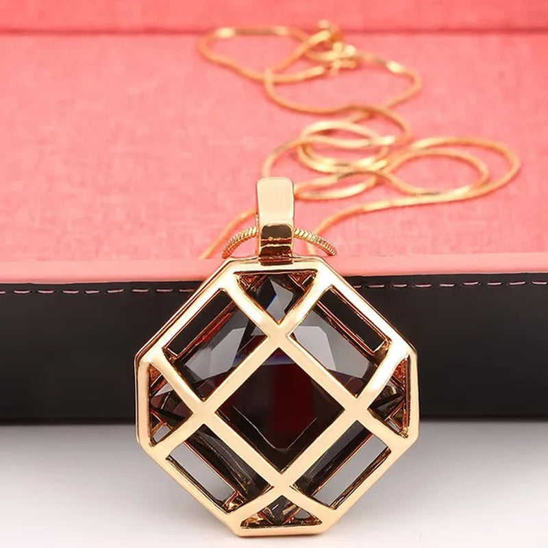 Square Diamond White Simple Fashion Square Openwork Sweater Chain