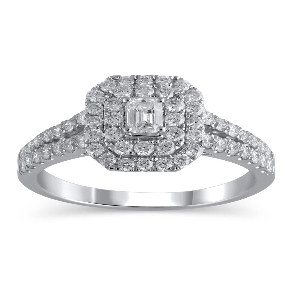 1 Carat T.W. (I2 Clarity, H-I Color) Brilliance Fine Jewelry Emerald Cut Diamond