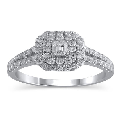 1 Carat T.W. (I2 Clarity, H-I Color) Brilliance Fine Jewelry Emerald Cut Diamond