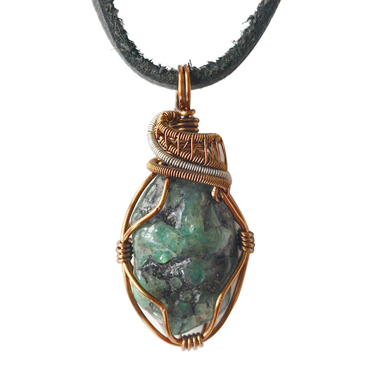 Men’S Green Emerald Necklace - Natural Emerald Necklace - May Birthstone - 24 In
