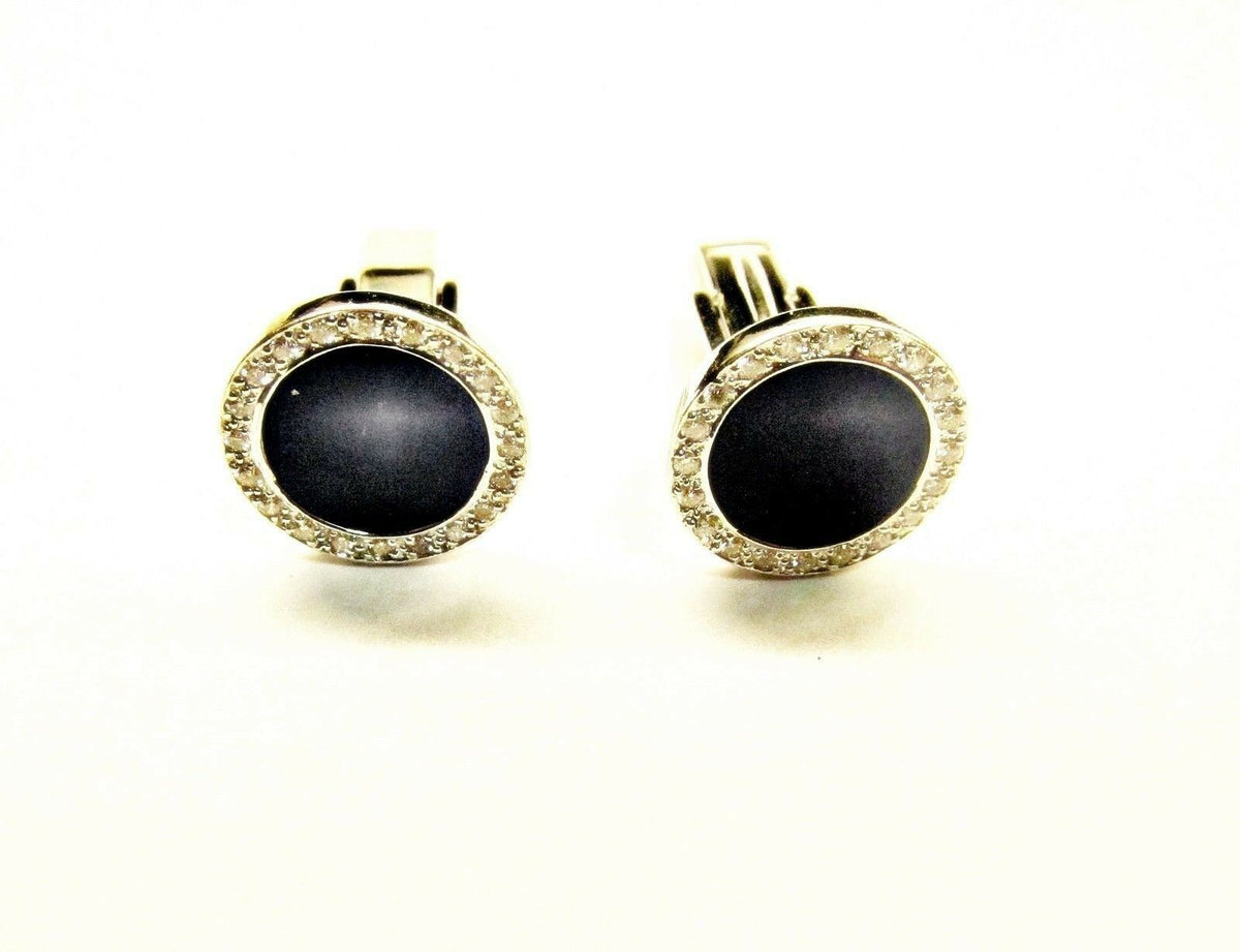 BLACK ONYX AND DIAMOND CUFFLINK DIAMOND CUFFLINK