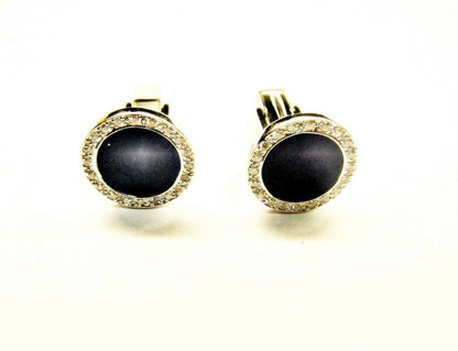 BLACK ONYX AND DIAMOND CUFFLINK DIAMOND CUFFLINK
