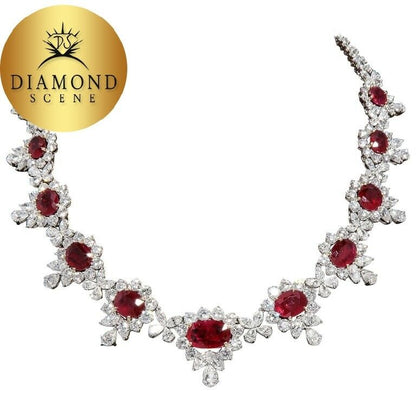 Ruby and Diamond Necklace 32.38 ct ruby 46.07 ct diamond