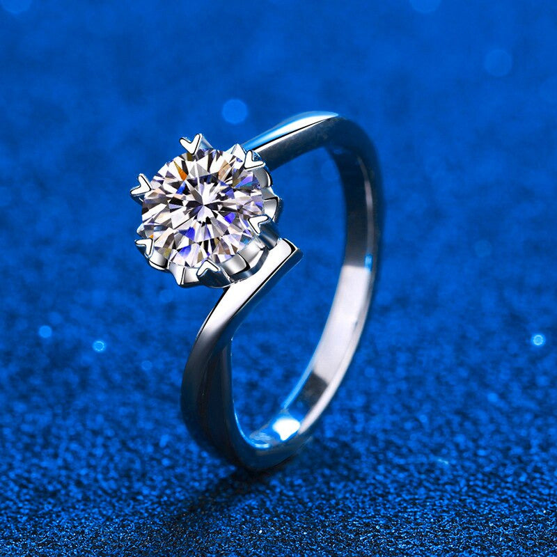 Custom 6CT Moissanite Diamond Bridal Sets for Women Heart Snowflake Pendant