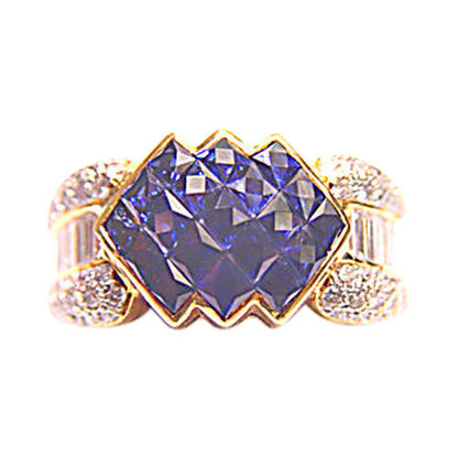 FRENCH SHAPE SAPPHIRE BAGUETTE SHAPE CHANNEL SET DIAMOND