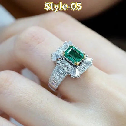 9 Style Exquisite Fashion Rings for Women Elegant Fashion Jewelry Natural Gemsto