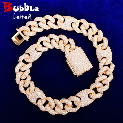 Miami Cuban Chain Real Gold Plated Hip Hop Jewelry Man Necklace Christams