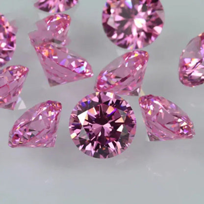 Top Pink Morsonite Naked Diamond Gem Vvs1 Excellent round Cut Cream Ring Finger
