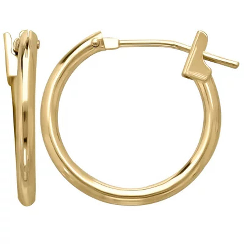 Children'S Hoop and Heart Earring Set in 14K Yellow Gold