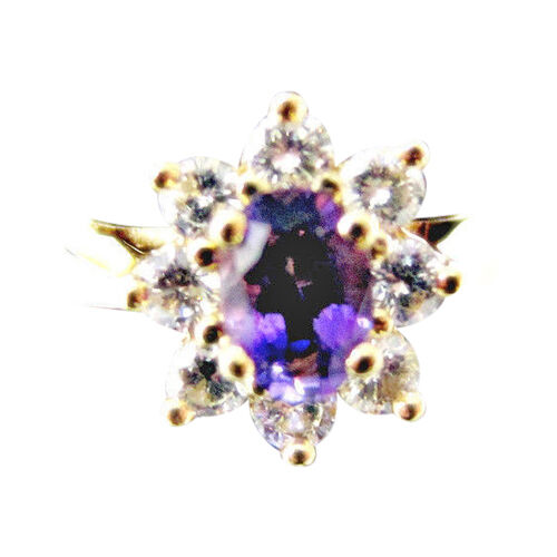 amethyst and diamond ring