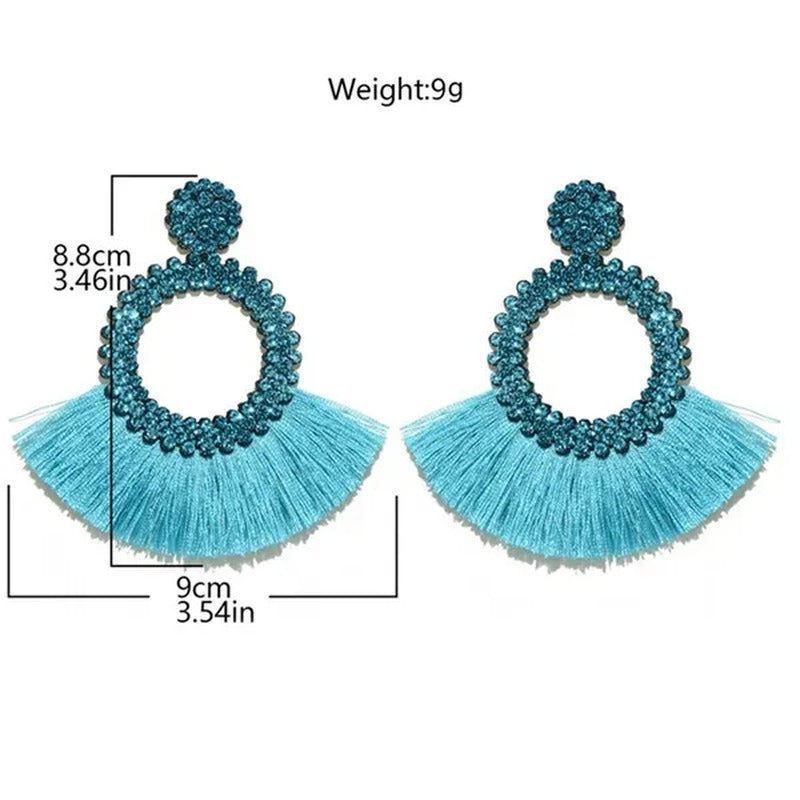 Tassel Earrings Women Punk Earings Fashion Jewelry Hanging Crystal Star Girls Ea