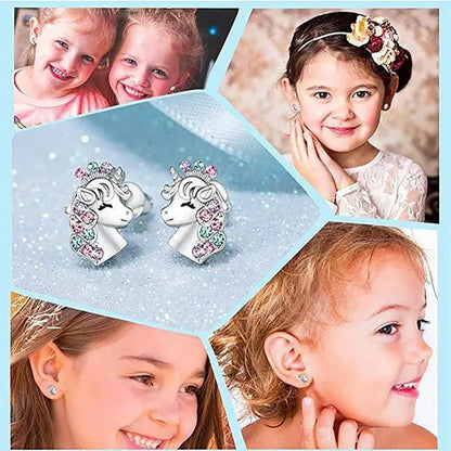 1/4Pcs You Are Magical Heart Shape Birthstone Crystal Unicorn Necklace Bracelet