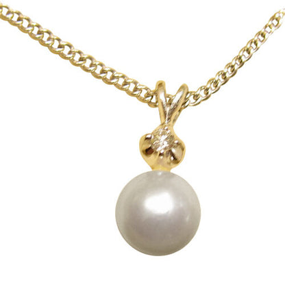 DIAMOND ROUND BRILLIANT SHAPE PEARL ROUND SHAPE PENDANT
