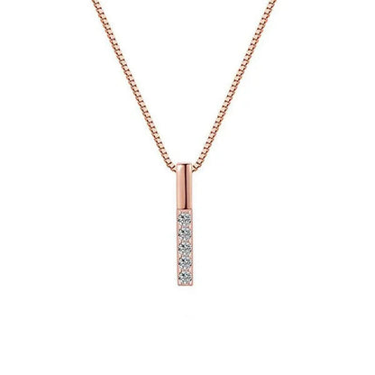 Exquisite Fashion 925 Sterling Silver Necklace Shiny Zircon Necklace Simple Geom