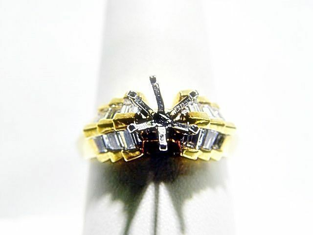 DIAMOND 6 BAGUETTE SHAPE SETTING 6 PRONG SET FOR 8.00MM STONE