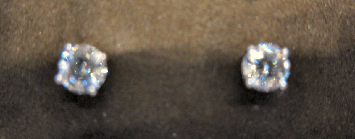 DIAMOND STUD ROUND BRILLIANT SHAPE 2.07 CT TOTAL WEIGHT EARRING DIAMOND STUD