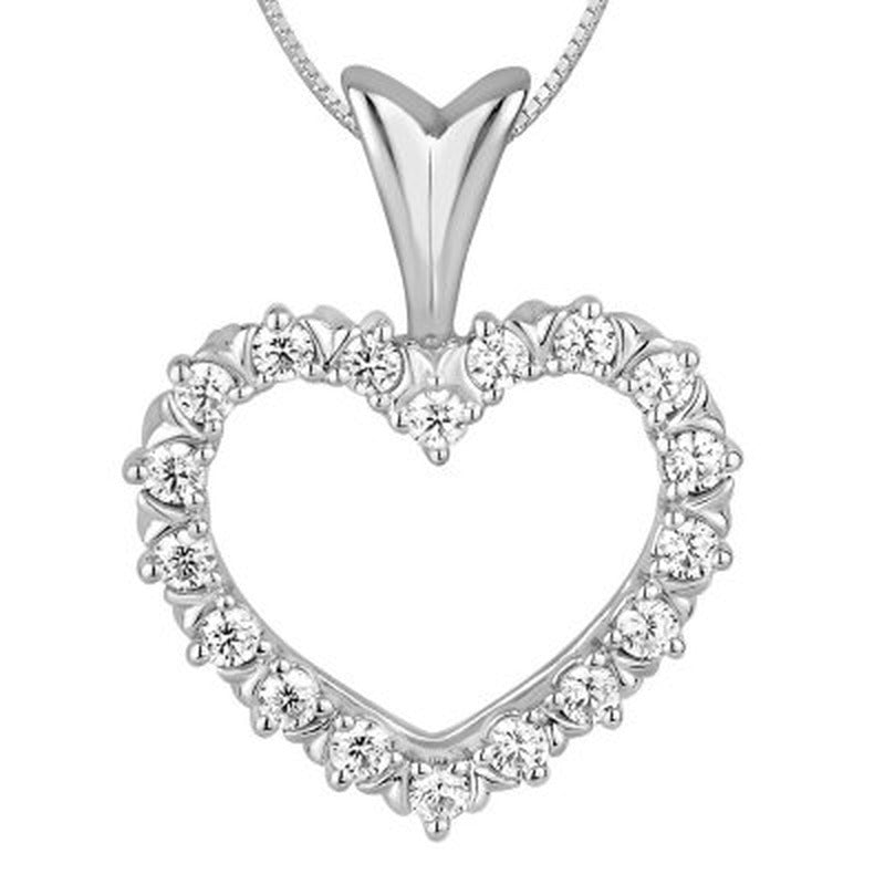 1/4 CT. T.W. Diamond Heart Pendant in 14K Gold