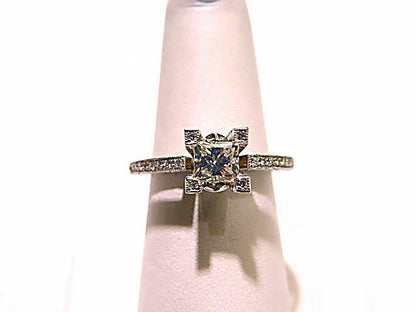 GIA CERTIFIED D79% T71% GIRDLEVERYTHIN TO VERYTHICK DIAMOND ENGAGEMENT RING