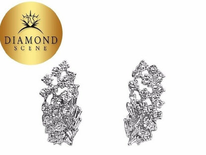 DIAMOND ROUND BRILLIANT BAGUETTE SHAPE EARRING